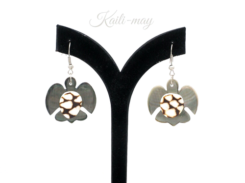 Mother of Pearl Shell Earrings - Picture 3 of 5