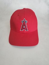 NWT '47 Brand Los Angeles LA Angels Logo Patch Red Snapback Hat Mens NEW ANAHEIM