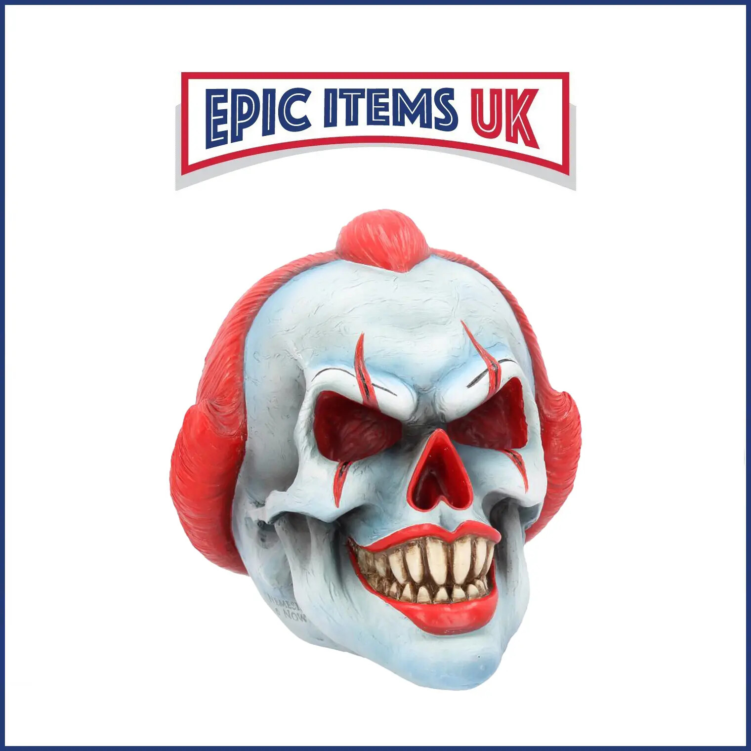 Nemesis Now Play Time Skull Ornament Scary Horror Clown Head 18cm - IN STOCK