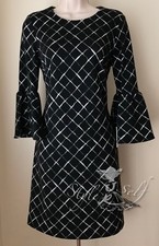 Calvin Klein Printed Ponte Bell Sleeve Dress CD8P986L NWT Size 2, 4