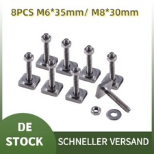8x T-Nut Adapter Nutensteine M8x30mm / M6x35mm Dachträger Relingträger Dachbox
