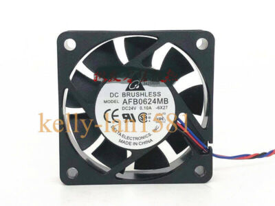 1Pcs   AFB0624MB-6X27 6015 6CM 24V 0.10A Drive Cooling Fan 3-wire #E1
