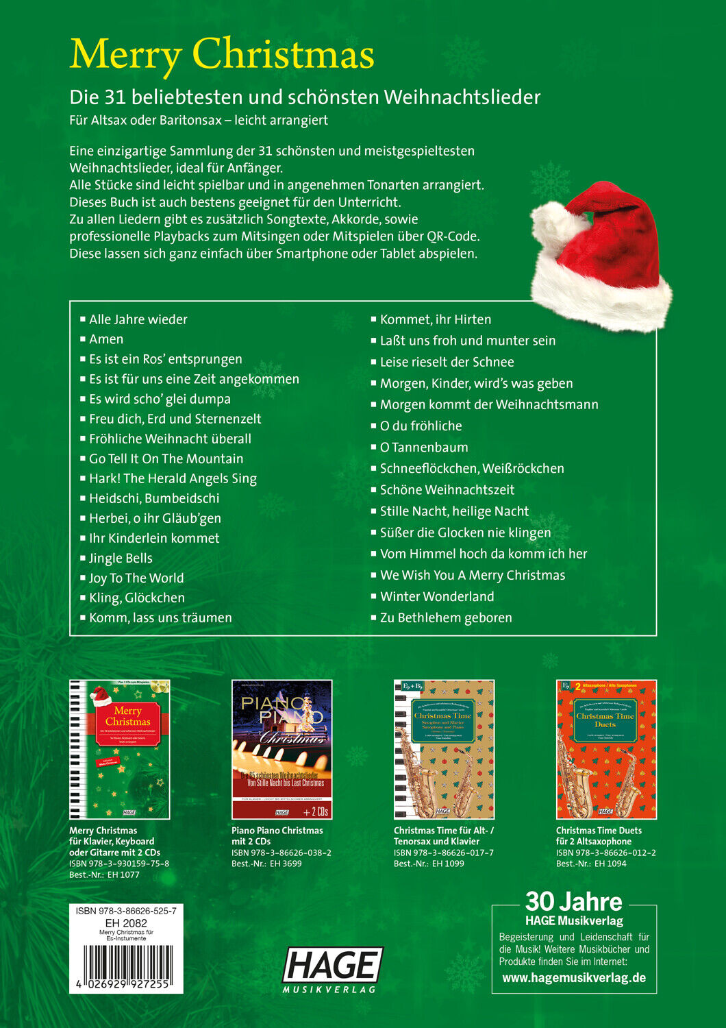 Thumbnail - Hage Musikverlag / Merry Christmas Für Es-instrumente