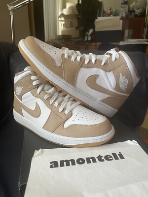 BRAND NEW JORDAN 1 MID BEIGE GUM 2021 - 554724-271 - SIZE 12 | eBay