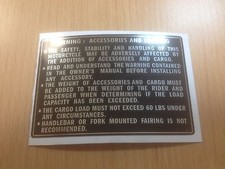 CBX1000 "WARNING LOAD" DECAL CBX 1000