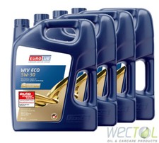 4x5 Liter EUROLUB WIV ECO SAE 5W-30 Motoröl für viele BMW VW Mercedes Audi 20 L