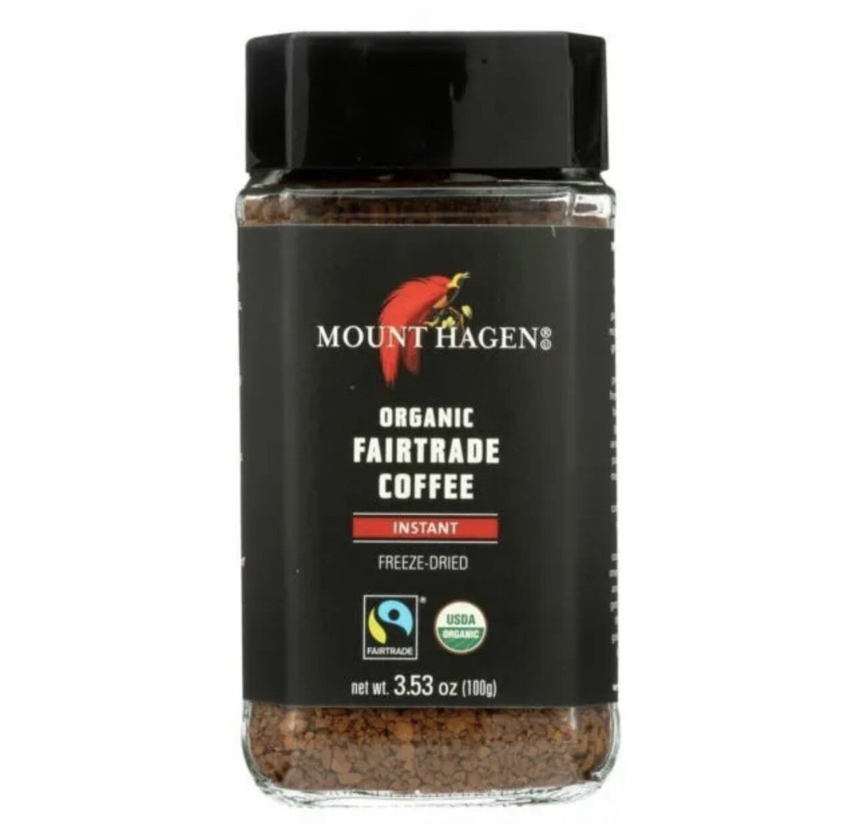 Mount Hagen Organic Fairtrade Coffee Instant Freeze Dried 3.53oz