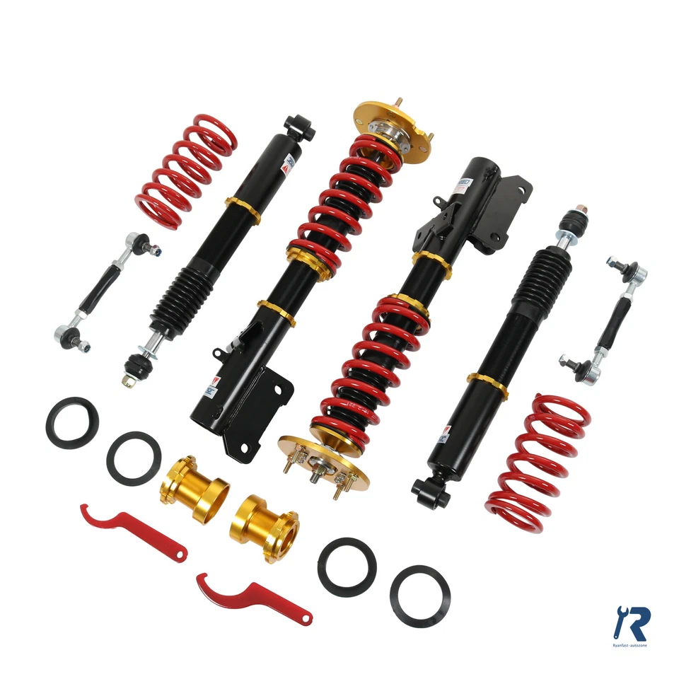 Kits de resortes de suspensión Coilovers Puntales Ajustable Altura apta para Ford Mustang 05-14 Foto 3 de 4