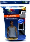 6 Blue Black Gray Red M 38-40 A-Shirt Tanks Fruit Of The Loom M 97-102 CM