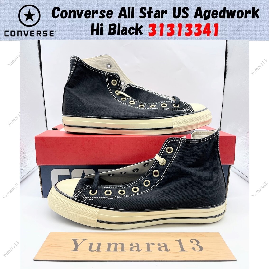 Converse All Star US Agedwork Hi Black 31313341 Men's Size | eBay