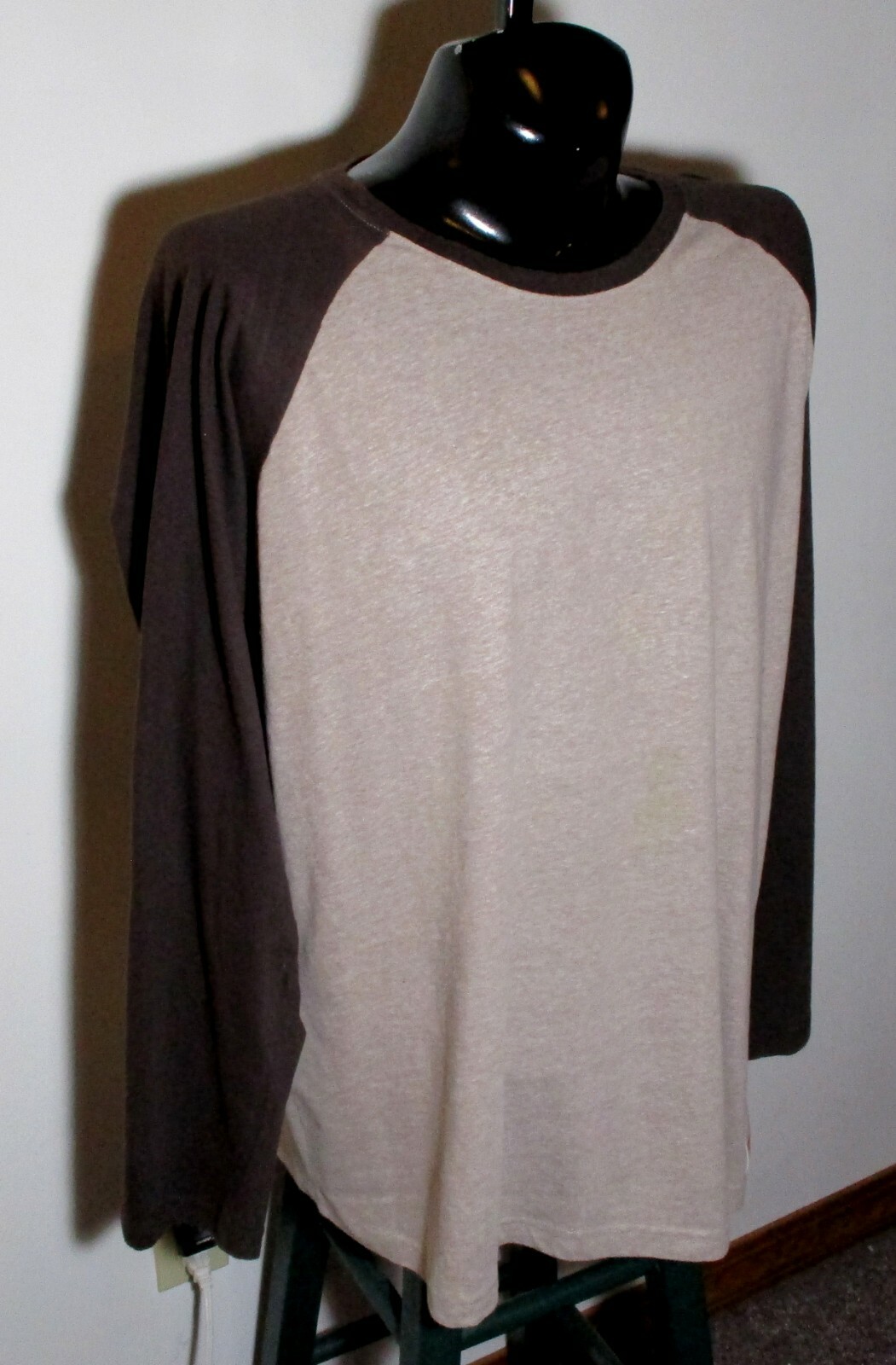 Men's LEVI'S Brown Long Sleeve Crew T-Shirt Size XXL