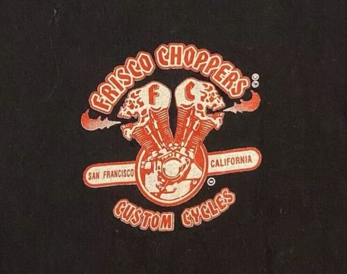 Frisco Choppers Mens T-Shirt Size Large Black Graphic Print Short Sleeve - Picture 2 of 6