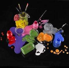 MEHRON LIQUID FACE BODY HAIR PAINT COLOR STAGE MAKEUP 1OZ BLACK WHITE BLUE RED