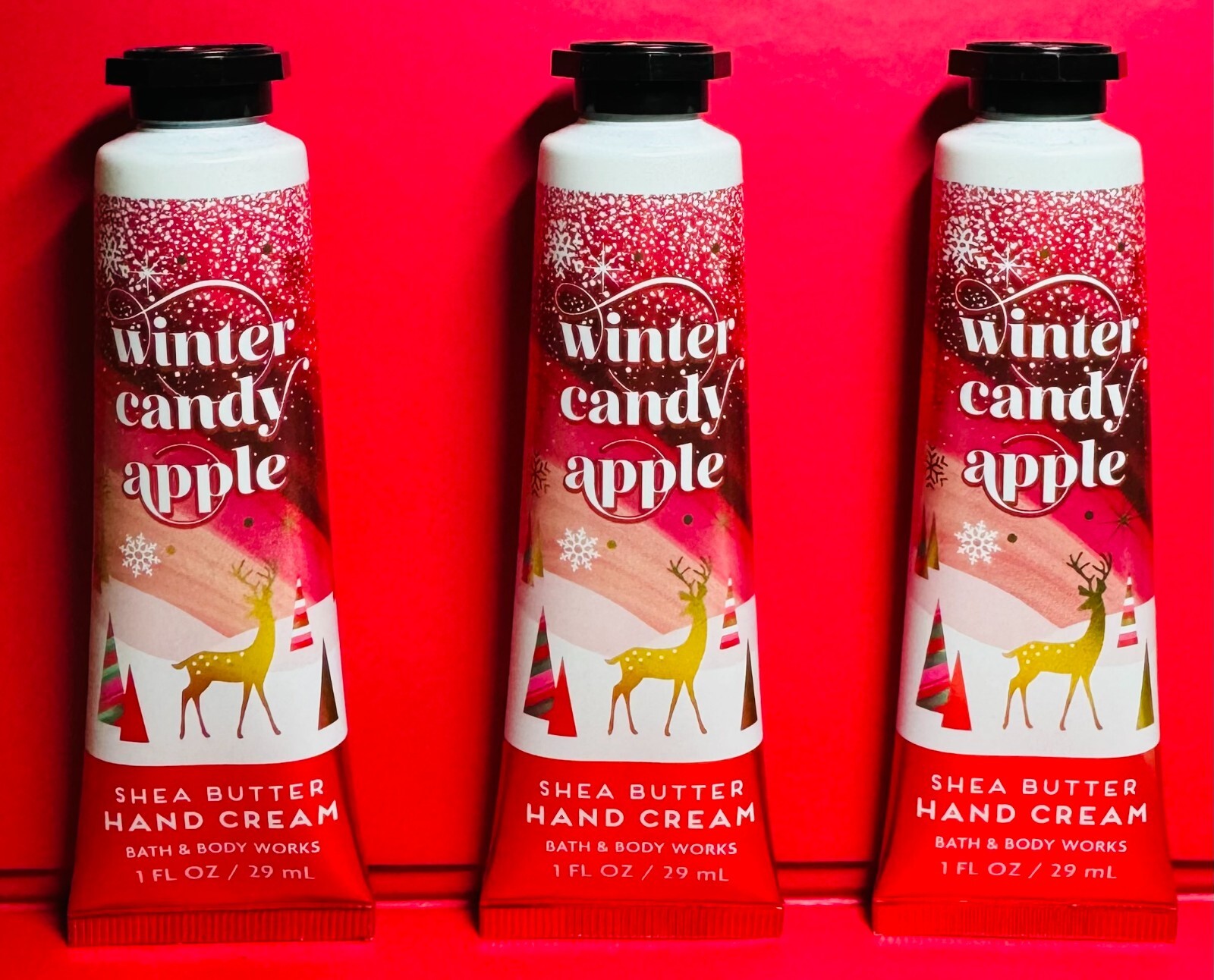 Winter Candy Apple 3X Travel Hand Cream by Bath & Body Works Free Shipping
