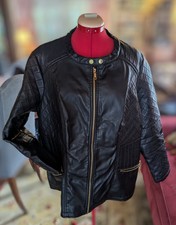 Free Shipping! Laura Lane Motorcycle Jacket Women’s 3x Faux Leather Black Cool!