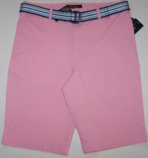 NWT Polo Ralph Lauren Classic PINK Shorts Blue BELT 18 Boys STRETCH Cotton SHARP