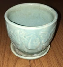 Vintage Aqua Blue NM NELSON McCoy BUTTERFLY JARDINIERE PLANTER Flower Pot 3 3/4”