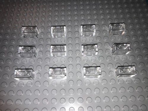 LEGO Baustein 12 Stück 3065 klar transparent System City Hausbau Space 3004