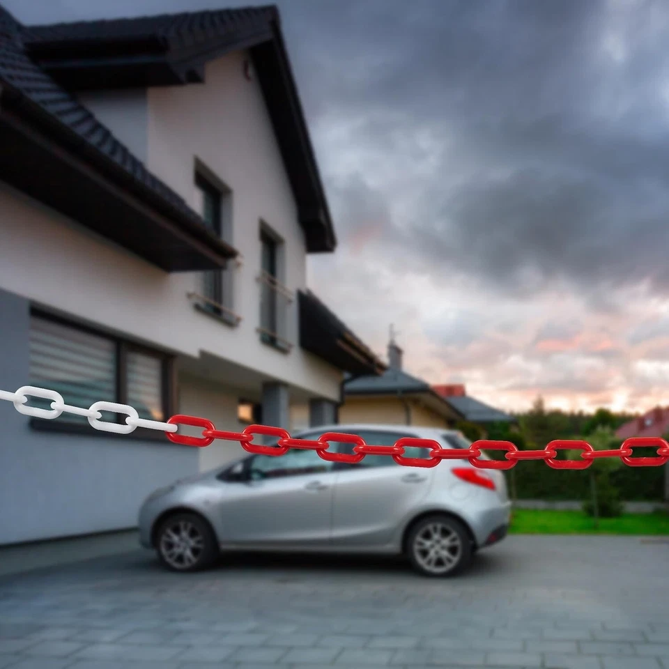 Catena Plastica Rossa e Bianca, Barriera Parcheggio, Segnaletica Stradale 5/100m - Immagine 2 di 4