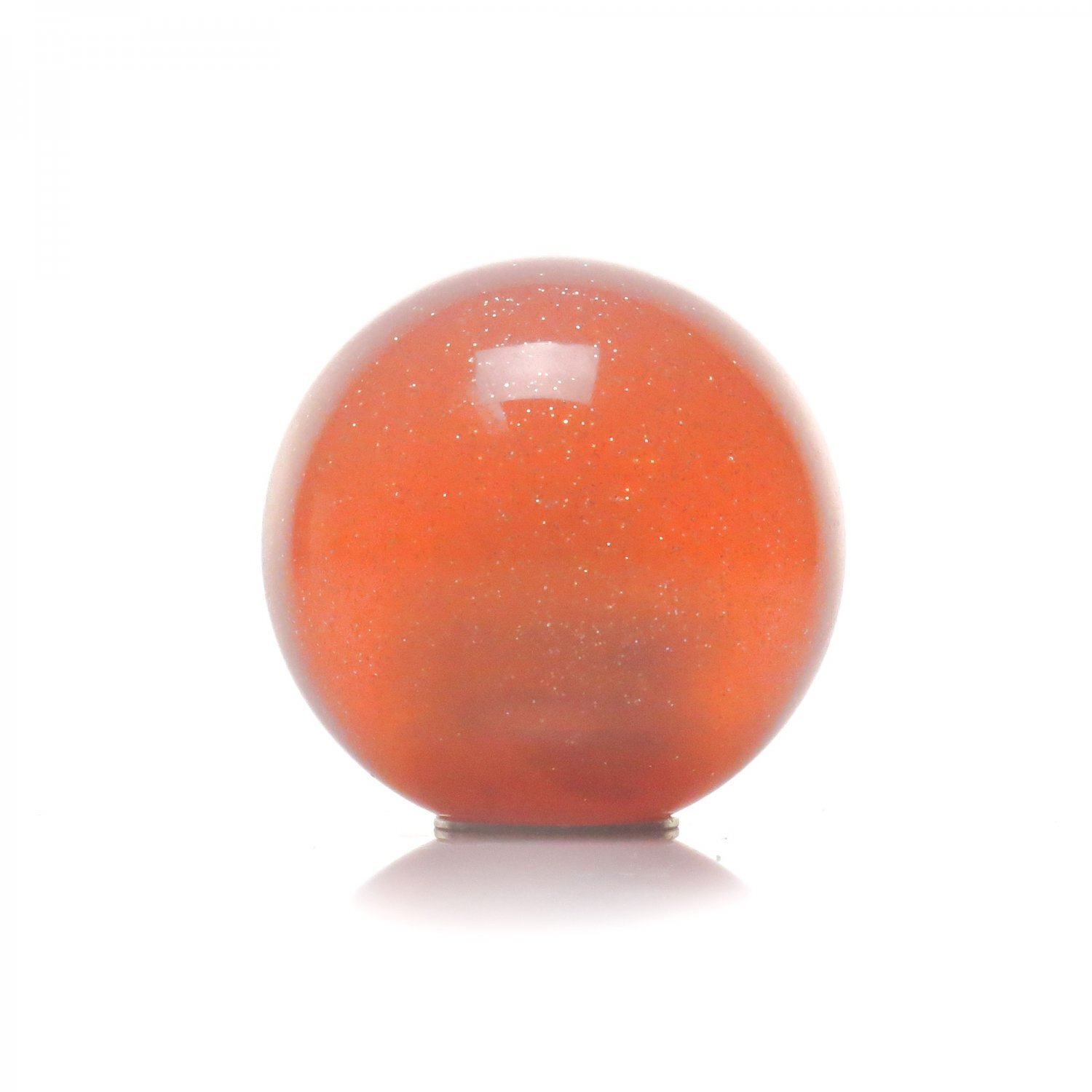 Red Outlined Star Orange Metal Flake Shift Knob w/ M16x1.5 Insert