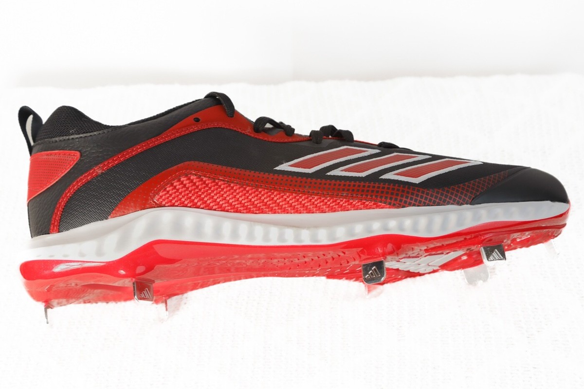 Adidas Icon VI 6 Bounce Metal Baseball Cleats Black/Red  display picture 1