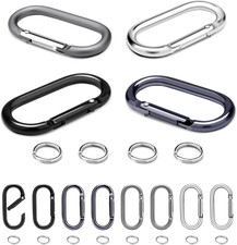 12Sets 2 Inch Large Carabiner Clips, Aluminum...