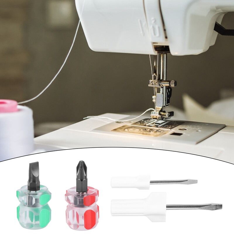 10Pcs Sewing Machine Cleaning Kit, Short Screwdriver, Flathead Head9023