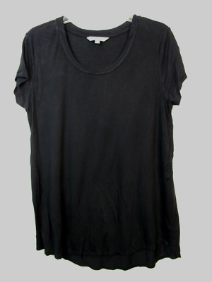 DE Collection Top Shirt Size L Stretch Black Pullover Blouse W-71