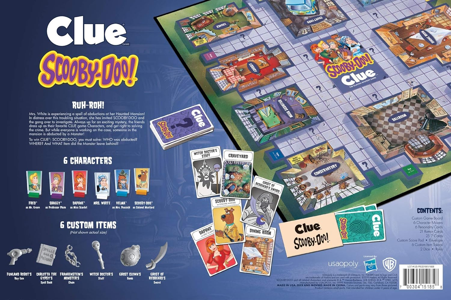 Scooby-Doo CLUE Mystery Board Game Official Merchandise Inspired by The Show