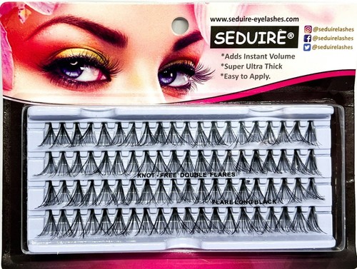 80 KNOTENFREI EINZELNE WIMPERN SUPER DICK CLUSTER VOLUMEN ZUM DIY WIMPERN FLARE UK - Bild 1 von 16