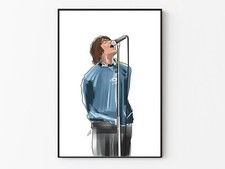 Liam Gallagher print | Oasis Knebworth poster | Liam Gallagher poster | Oasis