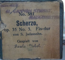 Philipps Philag  Roll Jadassohn's Scherzo, Op. 35 No 3. Played By Paula Stebel