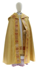 Gold Semi Gothic Cope with stole Vestment Capa pluvial Dorada Piviale KY114G25p