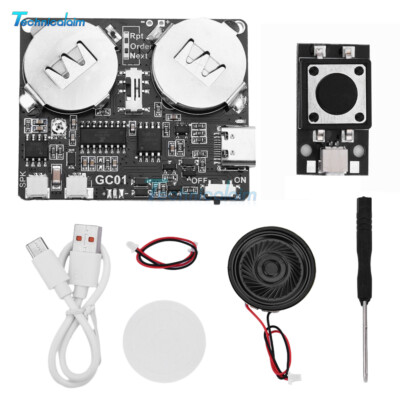 Greeting Card Voice Chip Music Box Sound Module Musical Board Type-C + Battery