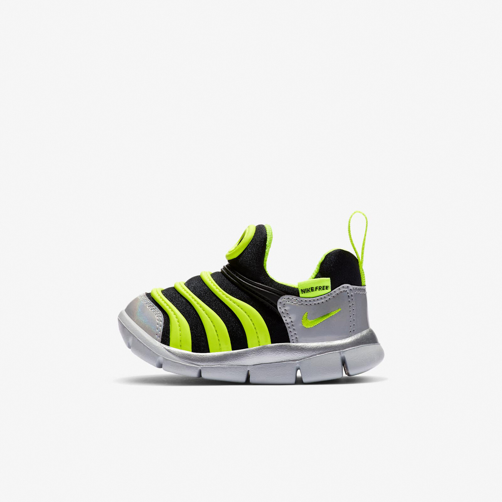 Nike Dynamo Free Y2K TD Black Silver Lime Toddler Infant Casual Shoes CI1186-081