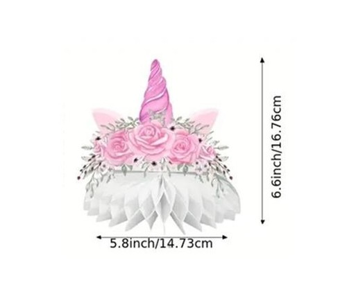 1 x Unicorn Honeycomb Centerpiece Table Decor Birthday Party - Picture 9 of 9
