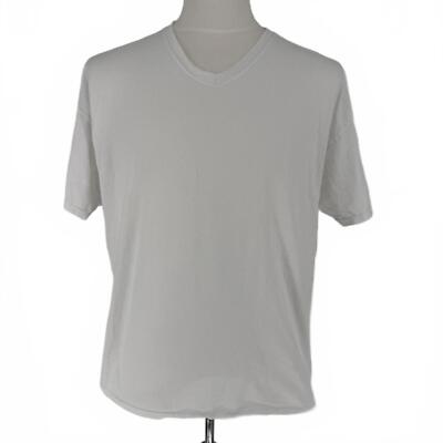 Klassisches Herren-T-Shirt mit V-Ausschnitt - weiß Größe 2XL - 24'' Achsel zu Achsel