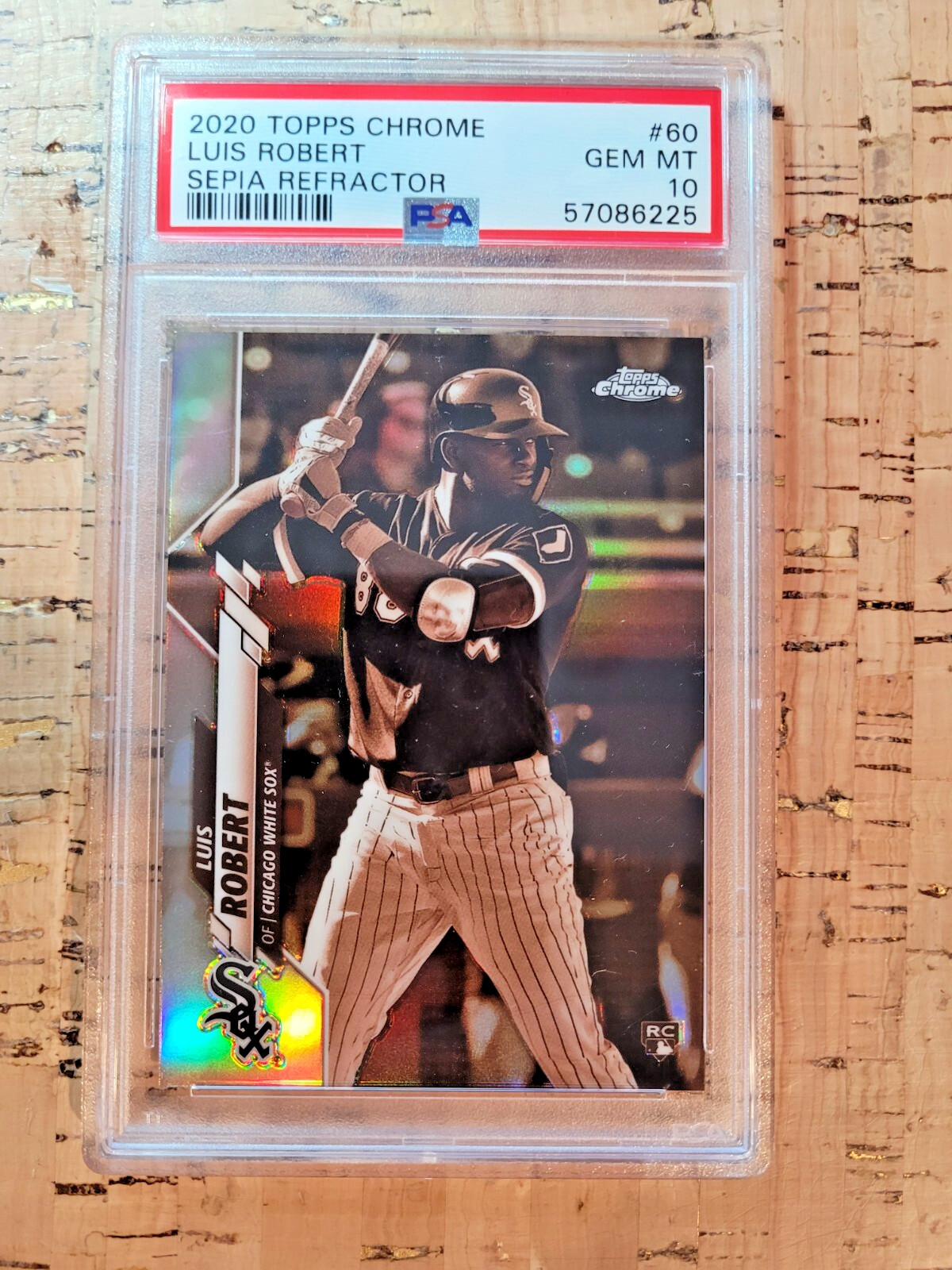 2020 Topps Chrome Luis Robert Sepia Refractor PSA 10 #1227 Chicago White Sox