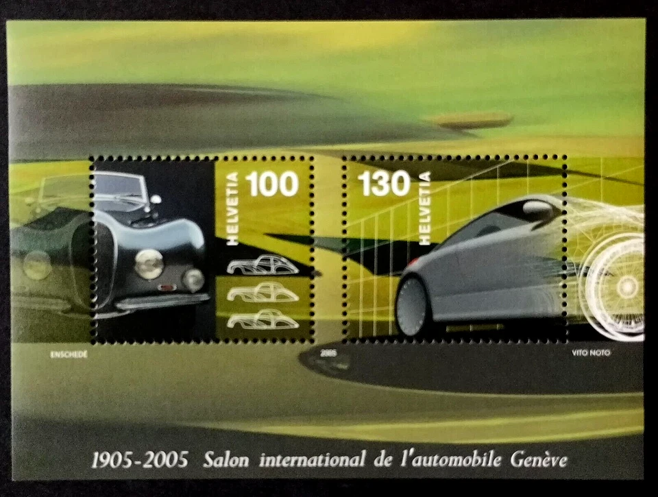 Switzerland "CARS ~ 100 YEARS OF INTERNATIONAL AUTO SHOW" MNH MS 2005 - Image 4 of 4