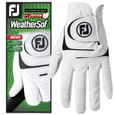 Image of FOOTJOY WEATHERSOF MENS ALL WEATHER GOLF GLOVES / 2 GLOVE PACK @ 45% OFF RRP
