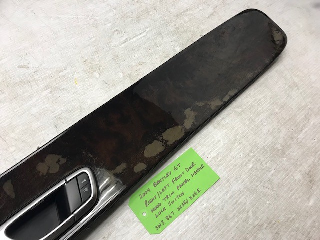 04+ BENTLEY CONTINENTAL GT LEFT RIGHT DOOR PANEL WOOD GRAIN TRIM INSERTS
