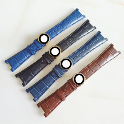 Special Notched Genuine Leather Watch Strap 25mm for Patek Philippe 5711 5712G