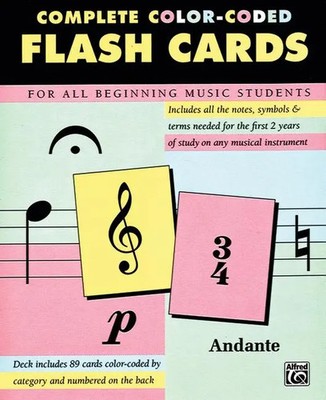 89 Color-Coded Flash Cards | Alfred Publishing | Taschenbuch | Instrumentenkarte