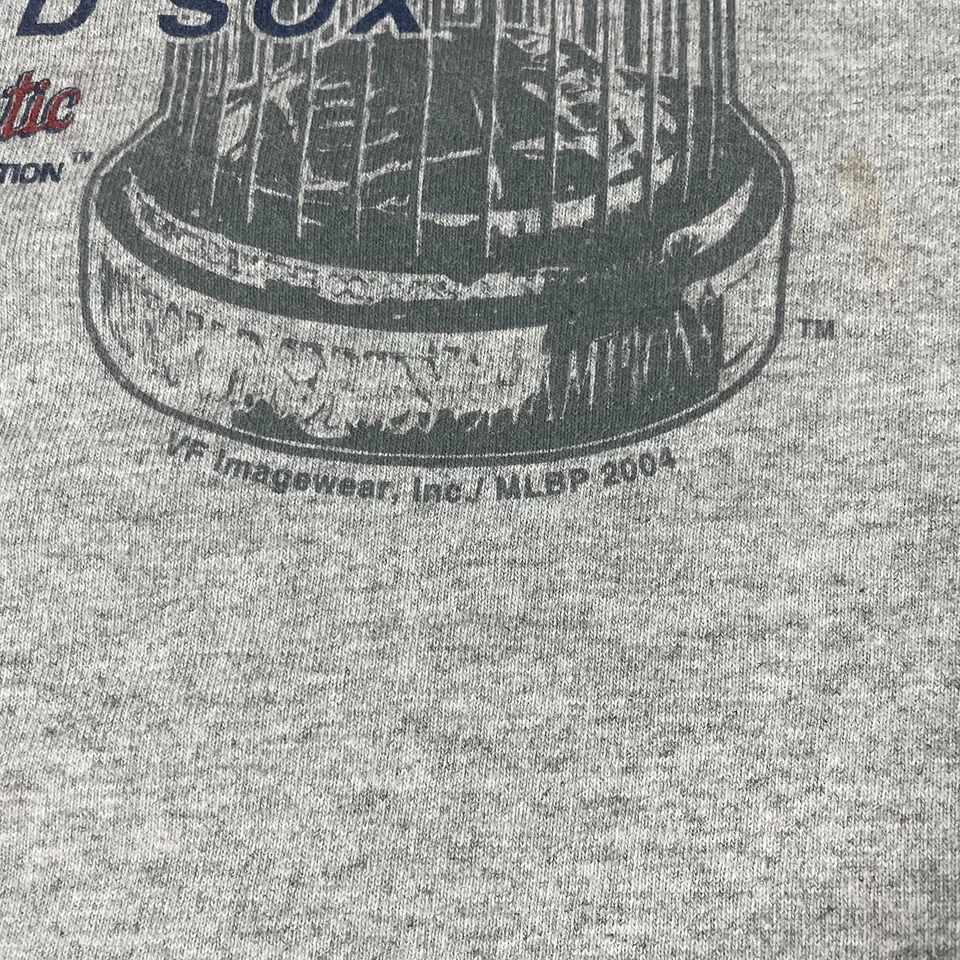 Camiseta Boston Red Sox Vintage 2004 Serie Mundial Campeones Talla Grande Foto 3 de 4