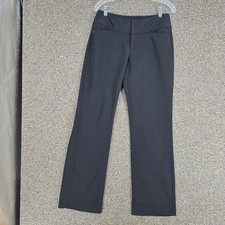 Elle Career Dress Pants Black Stretch Cotton Blend Bootcut Trousers 6