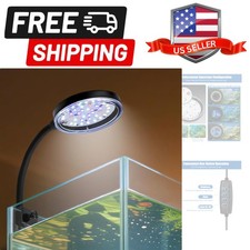 Clip On Aquarium Light 8W LED Fish Tank Light with Full Spectrum  Dimmable B...