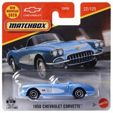 Matchbox 1958 Chevrolet Corvette | Cabrio d'epoca blu chiaro (pastello) | 22/125