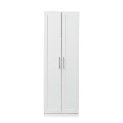 70.87 In. High Wardrobe and Kitchen Cabinet with 2-Doors and 3-Partitions to Sep