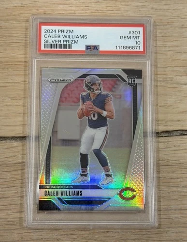 2024 PANINI PRIZM SILVER PRIZM #301 CALEB WILLIAMS PSA 10