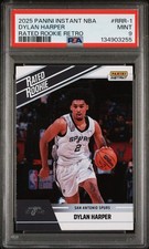 Graded 2025 Panini Instant Dylan Harper #RRR1 Rated Rookie Retro RC Card PSA 9